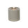 Countryfield LED-Stumpenkerze Grau Ø10×12,5 cm – Echtwachs, Timer, flackernd