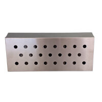 BBQ Smoker Box Edelstahl – 24x10x4,5 cm – Räucherbox für Gasgrill & Holzkohle – Grillzubehör