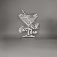 LED Neon Wand-Schild "COCKTAIL GLAS" –...