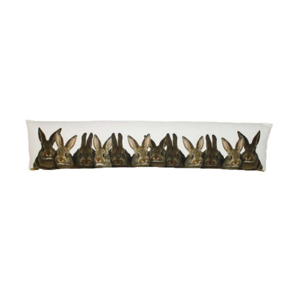 Mars & More Zugluftstopper Kaninchen braun – 90 cm Baumwolle, naturgetreu bedruckt