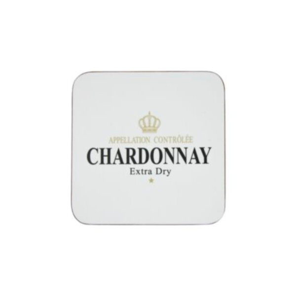 Mars & More Untersetzer Chardonnay – 6er Set Kork 10×10 cm Weiß
