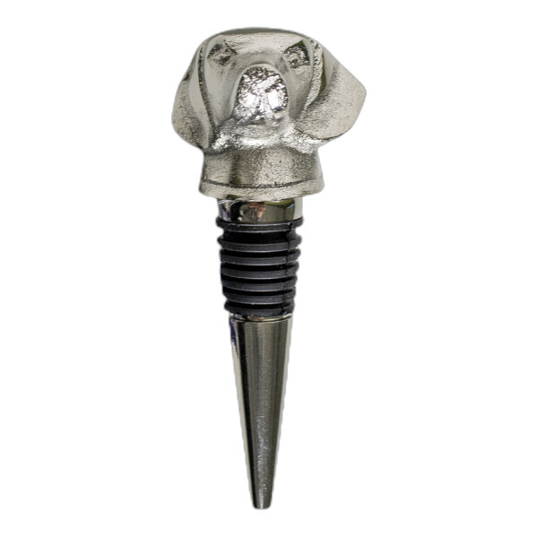 Mars & More Weinverschluss Dackel 11 cm – Aluminium Silber