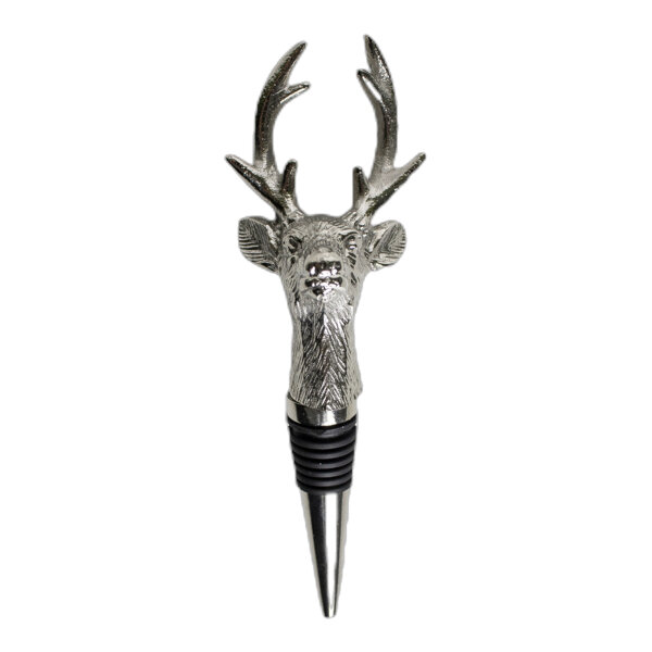 Mars & More Weinverschluss Karibus Aluminium Silber – 17 cm