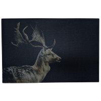 Fußmatte Türmatte Schwarz Damhirsch 75x50 cm...