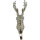 Mars & More Kleiderhaken Rothirsch Aluminium Silber – 25 cm
