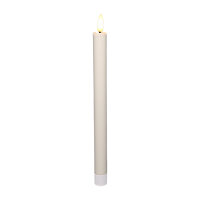 LED Stabkerzen weiß mit Ladeplatte - 4er Set, wiederaufladbar, warmweiß