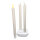 LED Stabkerzen weiß mit Ladeplatte - 4er Set, wiederaufladbar, warmweiß