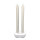 LED Stabkerzen weiß mit Ladeplatte - 4er Set, wiederaufladbar, warmweiß