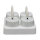 LED Teelichter weiß mit USB-Ladeplatte - 4er Set, wiederaufladbar, Flackereffekt Ambiancelight