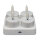 LED Teelichter weiß mit USB-Ladeplatte - 4er Set, wiederaufladbar, Flackereffekt Ambiancelight
