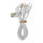 LED Teelichter weiß mit USB-Ladeplatte - 4er Set, wiederaufladbar, Flackereffekt Ambiancelight