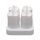 LED Stumpenkerzen weiß mit Ladeplatte - 4er Set, wiederaufladbar, Fernbedienung Ambiancelight