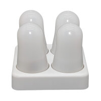 LED Flammenleuchten mit Ladeplatte - 4er Set, wiederaufladbar, Fernbedienung, Timer