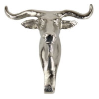 Mars & More Kleiderhaken Stier Aluminium Silber...