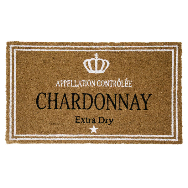 Mars & More Kokos-Fußmatte Chardonnay 75×45 cm – Natur/Weiß/Schwarz
