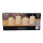 LED-Stumpenkerzen 4er Set Ø7 x 10 cm wiederaufladbar mit Fernbedienung & Timer Crème