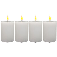 LED-Stumpenkerzen 4er Set Ø 7 x 10 cm...