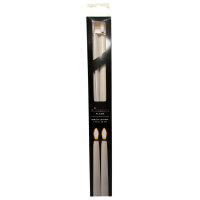 LED-Stabkerzen 2er Set 38 cm Cremeweiß mit Fernbedienung Flackereffekt