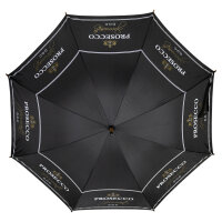 Mars & More Regenschirm Prosecco Spumante – Schwarz, 105 cm, edles Wein-Design