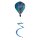 XXL Windspiel Heißluftballon Irisierend 110cm – Hängedekoration Garten Spirale