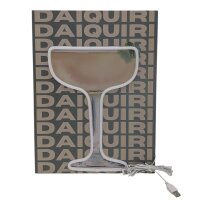 LED Neon Wandbild "DAIQUIRI" Cocktail – 30x40 cm – Leuchtbild Bar- & Küchen-Deko – USB-Anschluss