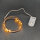 LED Kupferdraht Batterielichterkette 10LEDs 90cm + 10cm Zuleitung extra warmweiß