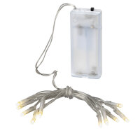 LED Lichterkette 10 warmweiße LEDs, 0,90 m ,...