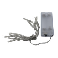 LED Lichterkette 10 warmweiße LEDs, 0,90 m , Batteriebox, für Innen