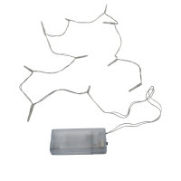 LED Lichterkette 10 warmweiße LEDs, 0,90 m , Batteriebox, für Innen