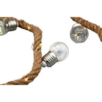 LED Lichterkette Jake aus Jute – 50 LEDs,...