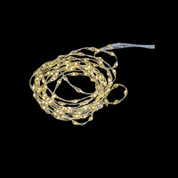 LED Silberdraht Batterielichterkette 132 LEDs 2m + 30cm...