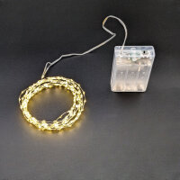LED Silberdraht Batterielichterkette 198 LEDs 3m + 30cm...