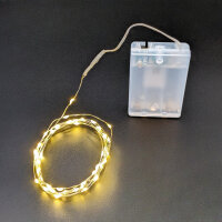 LED Silberdraht Batterielichterkette 40LEDs 195cm +10cm...