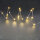 LED Silberdraht Batterielichterkette 40LEDs 195cm +10cm Zuleitung warmweiß Timer