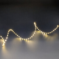 LED Silberdraht Batterielichterkette 66 LEDs 1m + 30 cm...