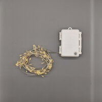 LED Silberdraht Cluster Batterielichterkette 100 LEDs...