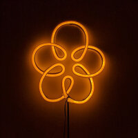 LED Neon Gartenstecker Blume 90cm – Outdoor Timer IP44 Batterie Deko
