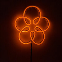 LED Neon Gartenstecker Blume 90cm – Outdoor Timer IP44 Batterie Deko