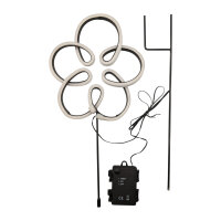 LED Neon Gartenstecker Blume 90cm – Outdoor Timer IP44 Batterie Deko