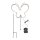 LED Neon Gartenstecker Schmetterling Bunt 85cm – Outdoor Timer Erdspieß IP44