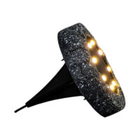 ProGarden Solar Bodenstrahler Steinoptik – 8 LED...
