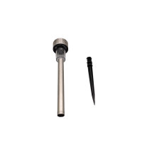 ProGarden Solar LED-Gartenleuchte aus Edelstahl – Kaltweiß – 37 cm Gesamthöhe (inkl. Erdspieß)