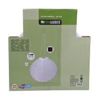 ProGarden XXL LED Solar Lampion Weiß Ø 40 x...
