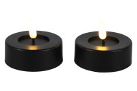 Countryfield LED Kerzen 2er Set Schwarz Ø 6,5...