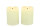 Countryfield LED Stumpenkerzen 2er Set Echtwachs Ø 5 × 9,5 cm Timer