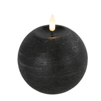 Countryfield LED-Kugelkerze Ø10 cm Schwarz...